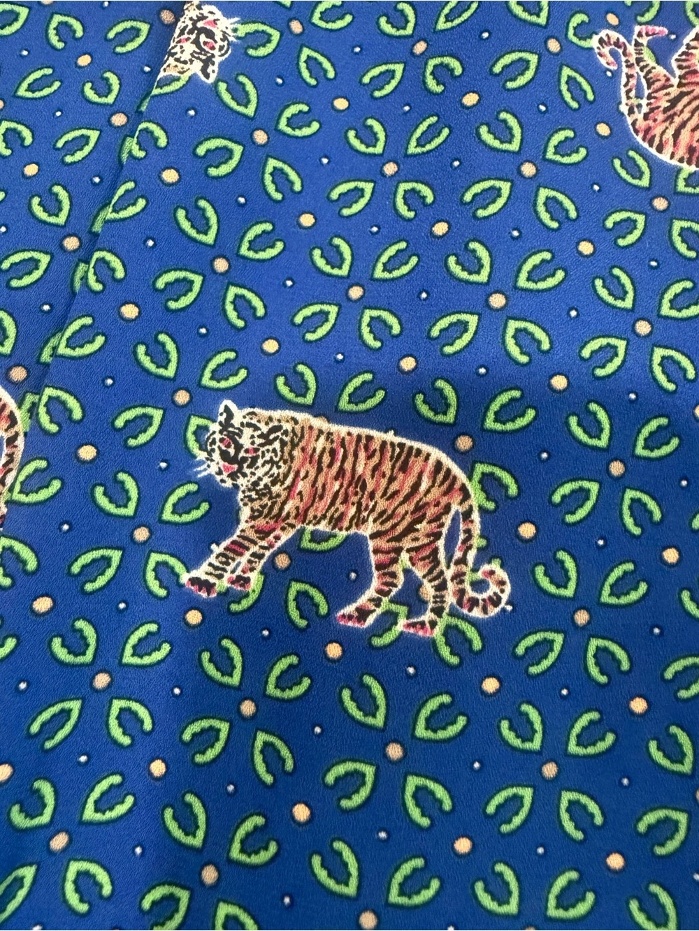 J. Crew Blue Bengal Print Circle Skirt - Picture 3 of 12